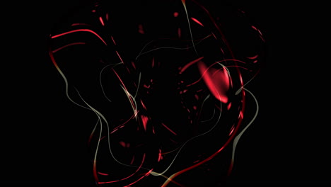 ondeando humo físico oscuro psicodélico rojo en gradiente negro