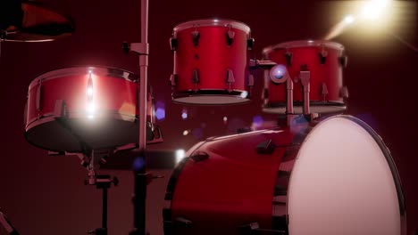 drum set with dof and lense flair