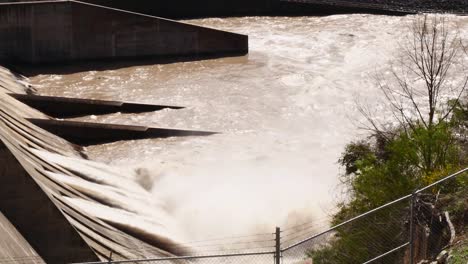 floodgates opened on lake dam