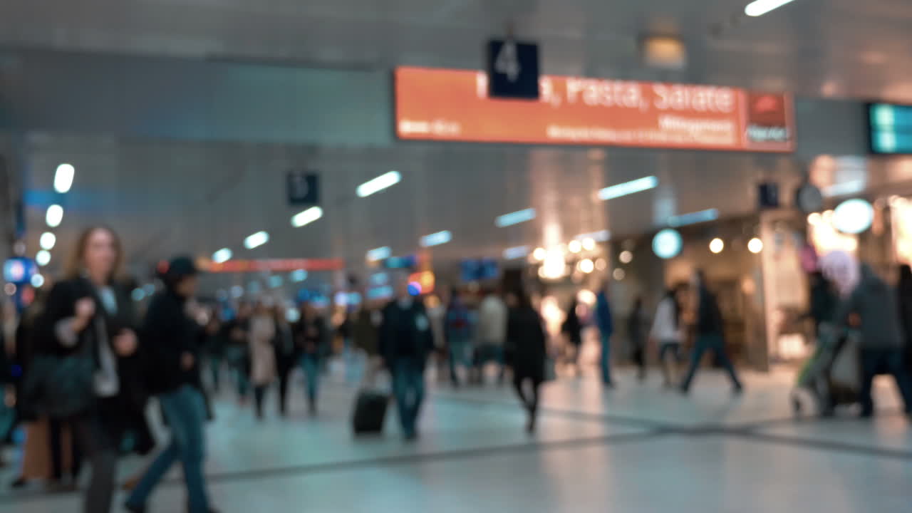 공항에서 바쁜 시간