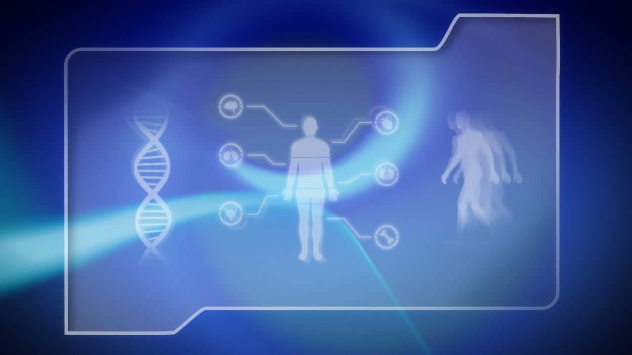 의학 연구 일러스트레이션 이 있는 파일 폴더