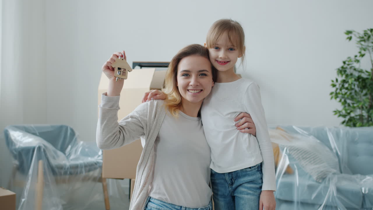 Happy Family with New House Key