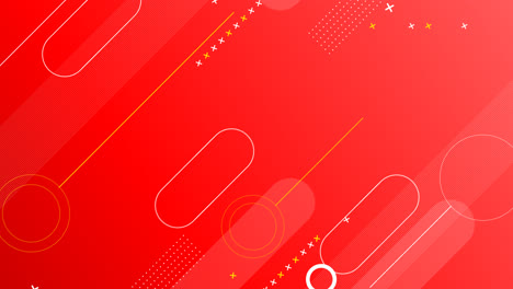 motion graphic of gradient abstract red background with geometric elements