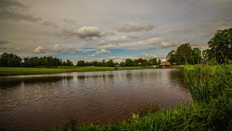 lake water pond time lapse hyperlapse fast moving clouds nature landscape
