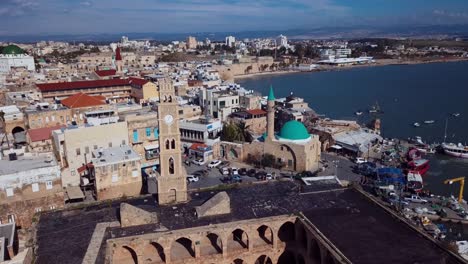 city akko, israel, aerial view