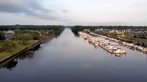 aerial-of-intracoastal-waterway-in-north-myrtle-beach-sc,-south-carolina