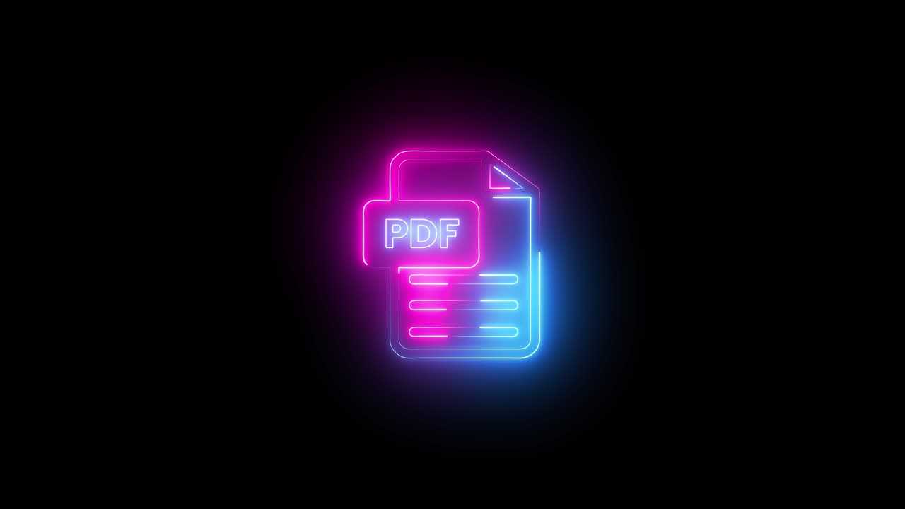 Neon PDF Icon