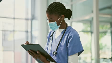 nurse writing notes