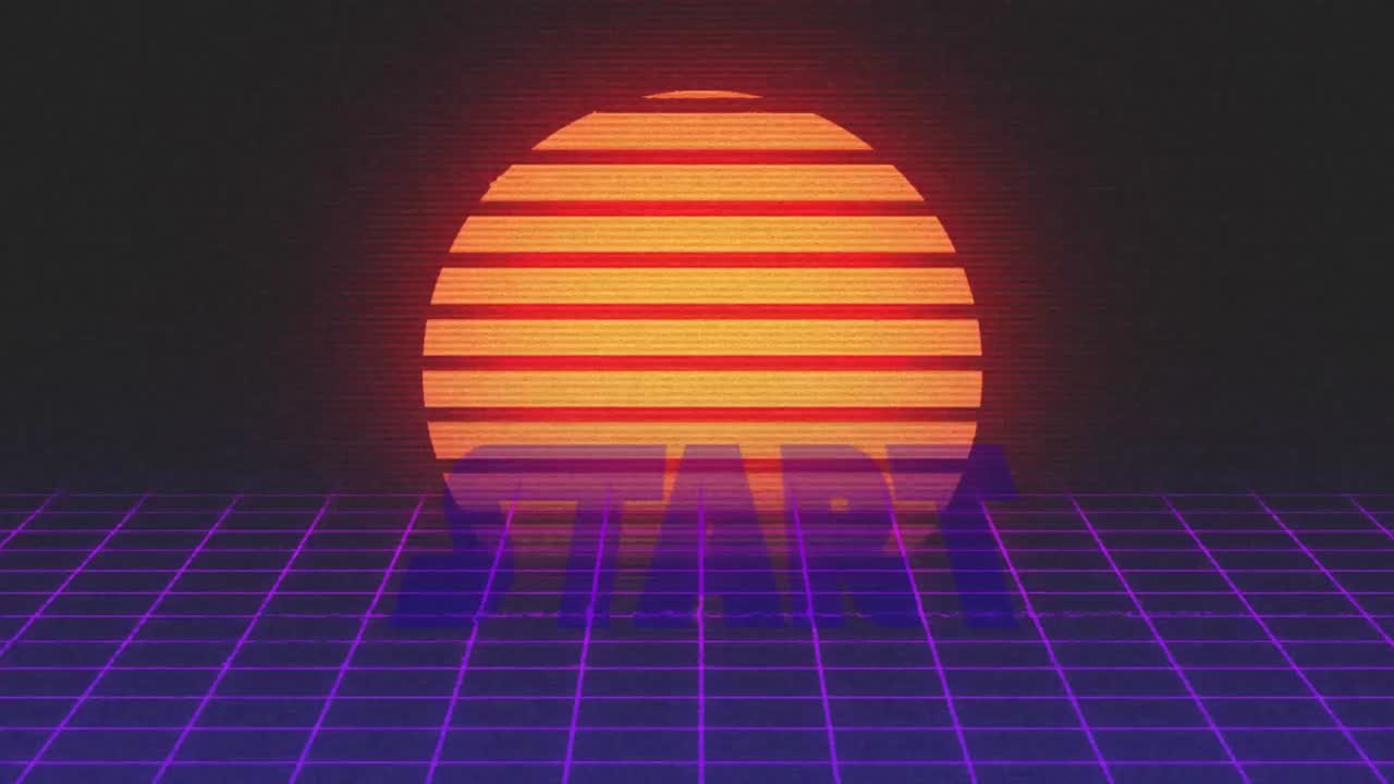 디지털 추상 공간에서 시작의 애니메이션