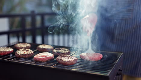 burgers on the grill