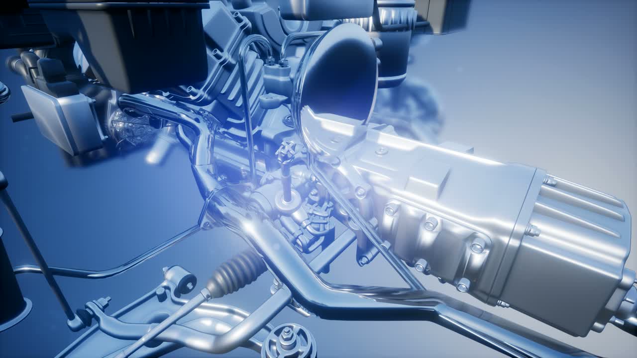 motores de automóviles detallados y otras piezas