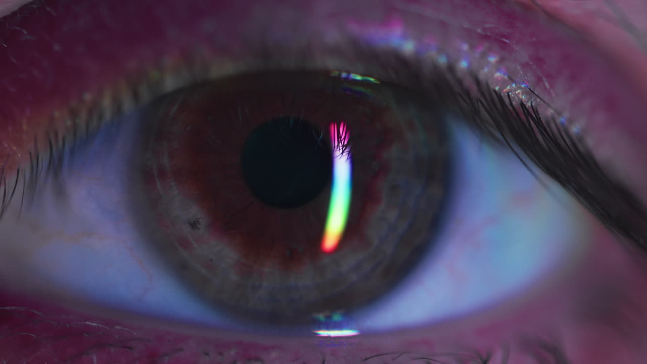 Eye With Rainbow Pride Reflecting Macro View