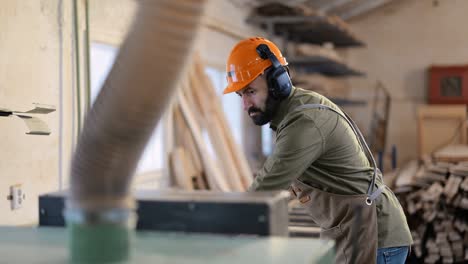 worker at the carpentry factory