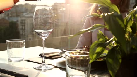 rooftop dining experience with sunset view