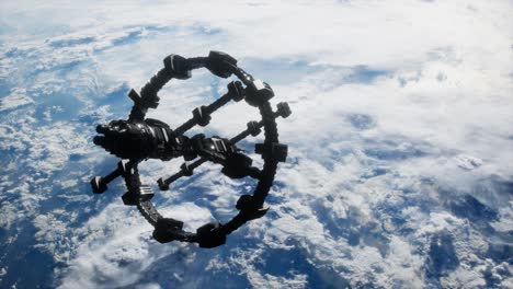 la tierra y la estación espacial iss