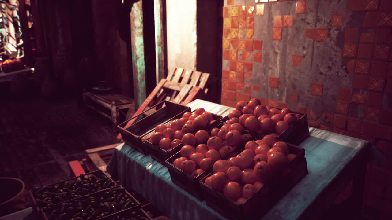 Fruit and vegetable stall in a traditional market
