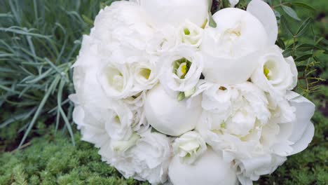 wedding bouquet made of white roses isolated on a white background