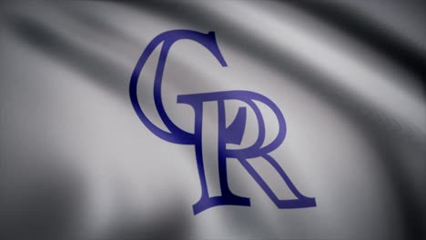 colorado rockies logo on a flag