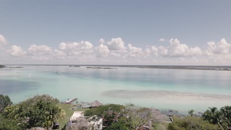 Scenic-Beach-During-Summer-Near-Chiapas,-Mexico---aerial-drone-shot