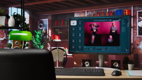 ai virtual assistant on computer screen outputting high resolution photos
