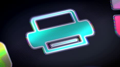 el icono de la impresora en la pantalla.