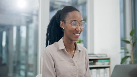 Happy,-research-and-business-with-black-woman