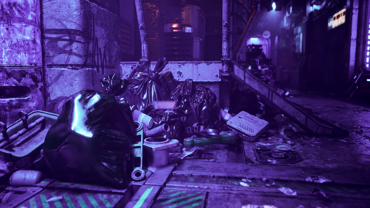 el callejón cyberpunk.