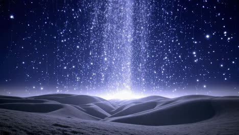 alien planet at night