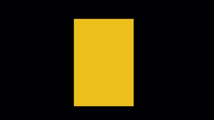Minimalist Yellow Rectangle Expanding and Shrinking Motion Graphic
