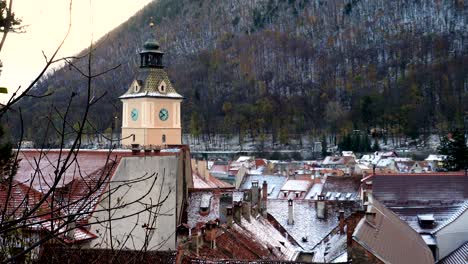 view of romanian medieval town brasov from the viewpoint