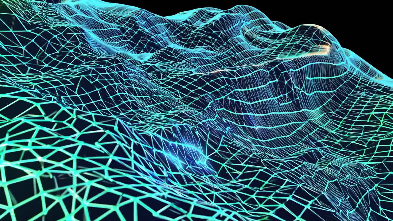 Abstract 3D Mesh Wave