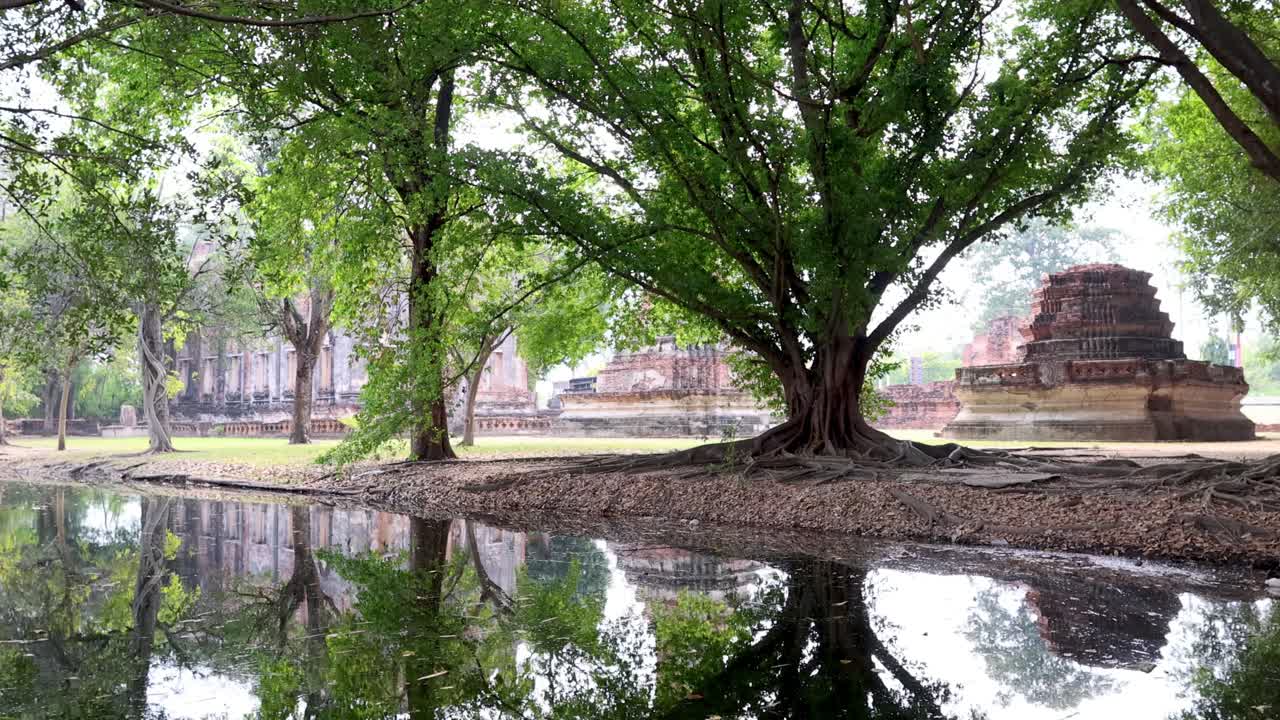 vista serena del templo y la naturaleza