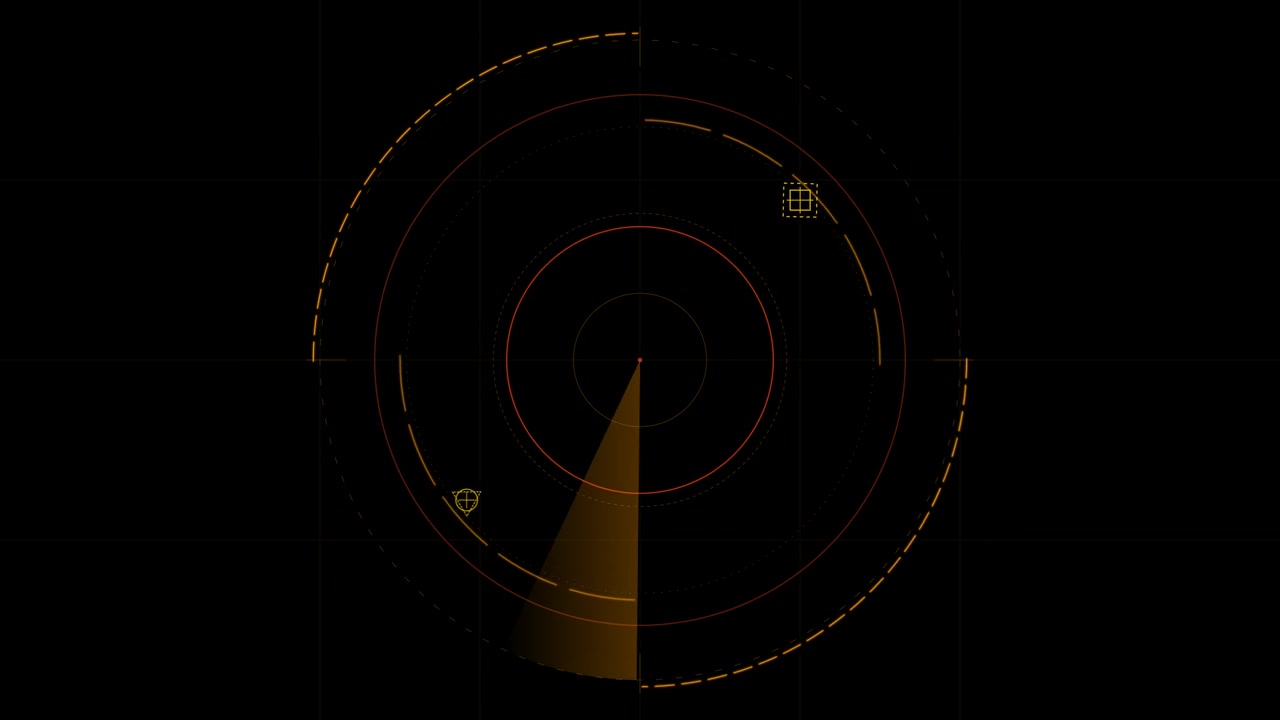 Animazione di Interfaccia di Scansione per Schermo Radar Digitale