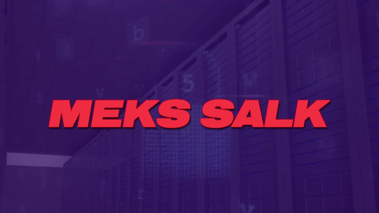 서버 을 통해 데이터 처리를 하는 메가 판매 텍스트의 애니메이션.