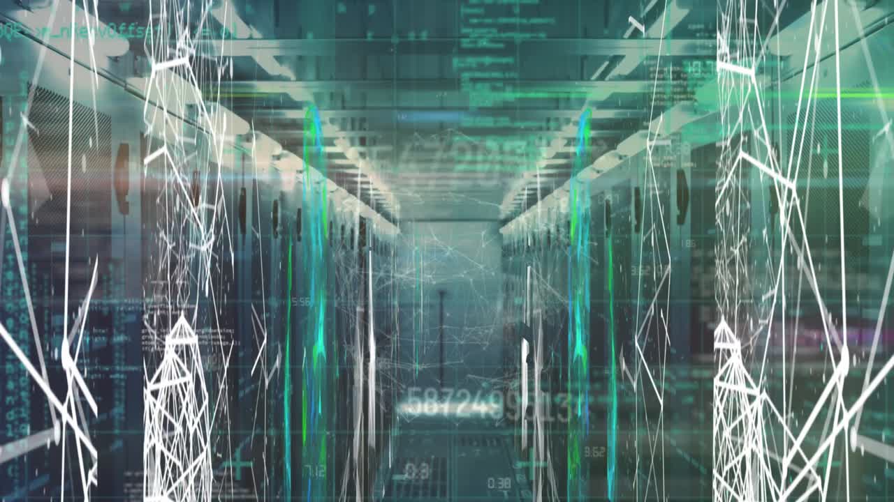 변하는 번호의 애니메이션과 서버 에 대한 플렉서스 네트워크를 통해 데이터 처리