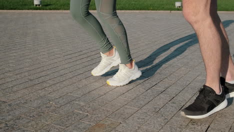 couple jogging outdoors