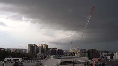 dramatic time-lapse capturing the dynamic of dark and ominous clouds forming in the sky during tropical summer season at brisbane south east queensland, australia, wet and wild weathers forecast