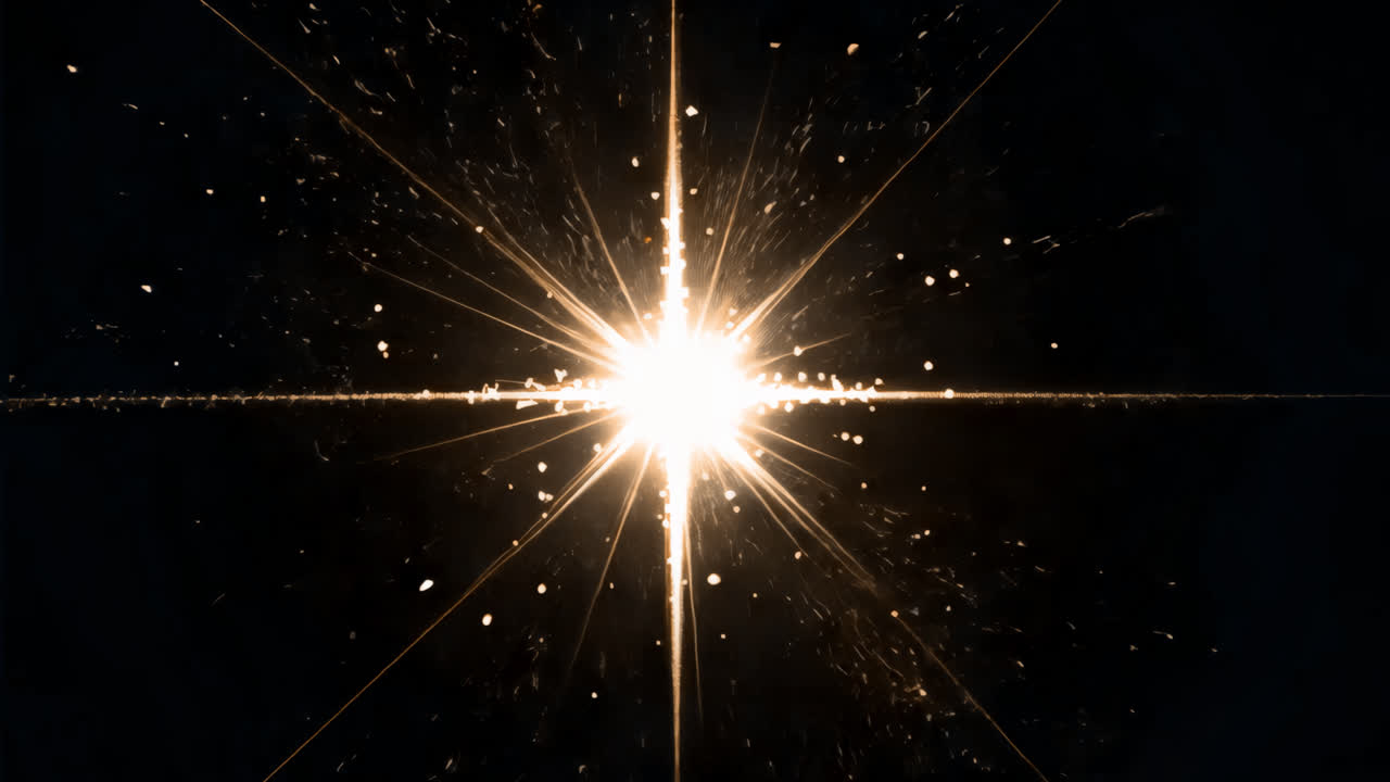 Star light effect animated overlay, transparent 4K video, alpha channel, ProRes 4444
