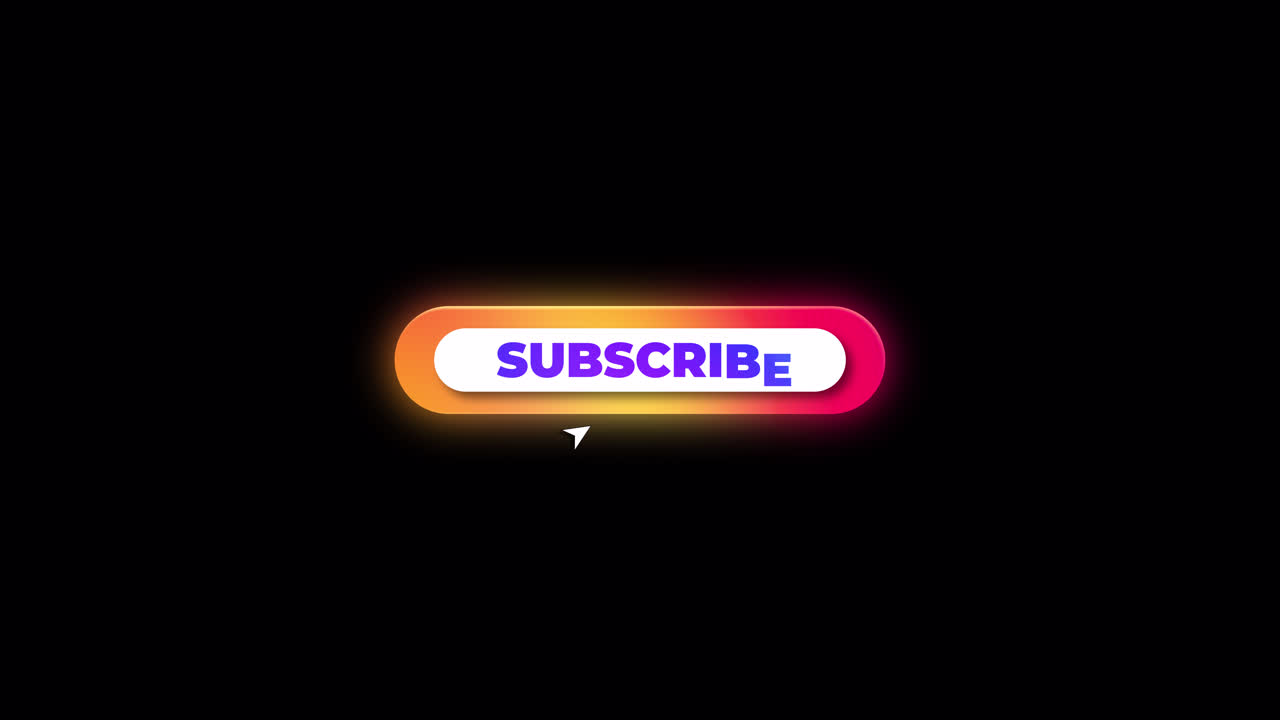 Animated Mouse Cursor Clicking Subscribe Like and Bell Buttons