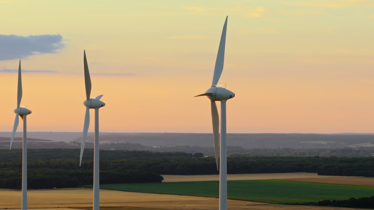 Wind Farm at Sunset