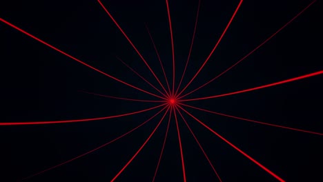 red radial lines on black background