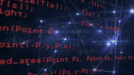 animación de la red de conexiones a través del procesamiento de datos