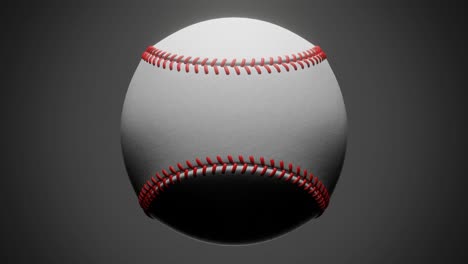 una pelota de béisbol aislada sobre un fondo gris.