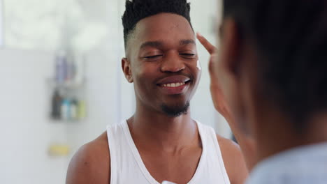 Beauty,-bathroom-and-happy-man