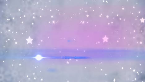 Animation-of-stars-falling-over-bright-background