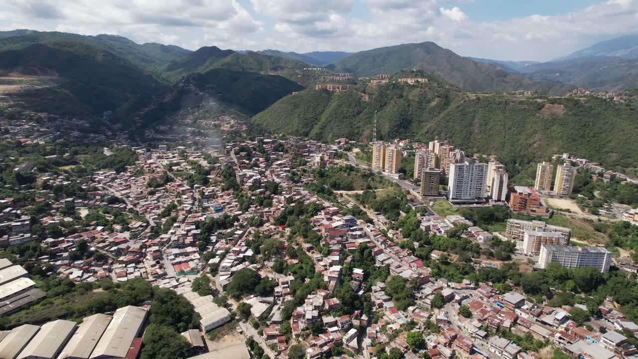 Klavellinas neighborhood in guarenas, miranda, with vibrant scenery, aerial view