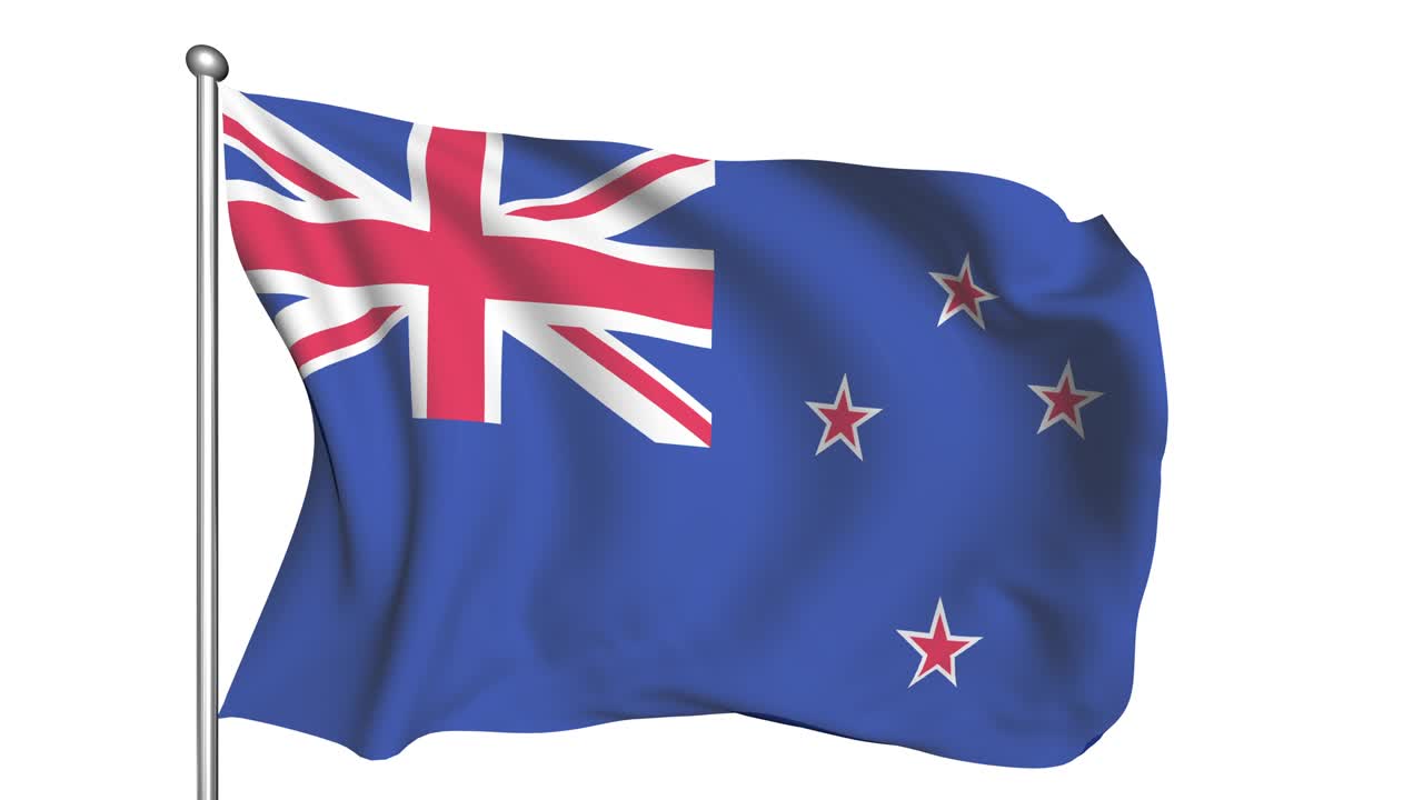 바람에 뉴질랜드의 발 (알파 채널, 반투명, loopable)