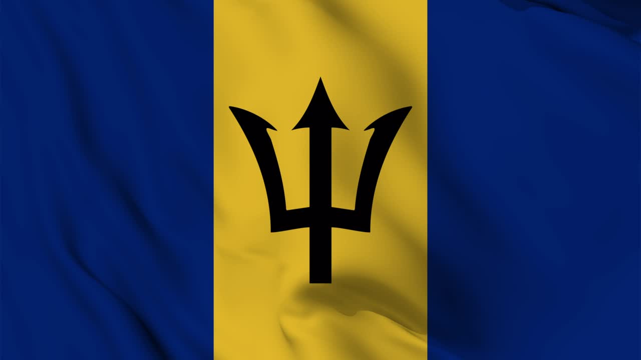 la bandera de barbados es una animación sin costuras.