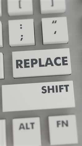 reemplazar la presión del botón en el teclado vídeo vertical