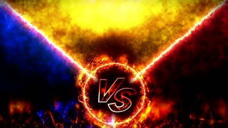 versus fight background, vs on fire, loop animation,